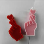 Hand with Heart Gesture Candle - Image 2