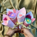 Pink Daisy Flower Candle Bouquet (Set of 4) - Image 2